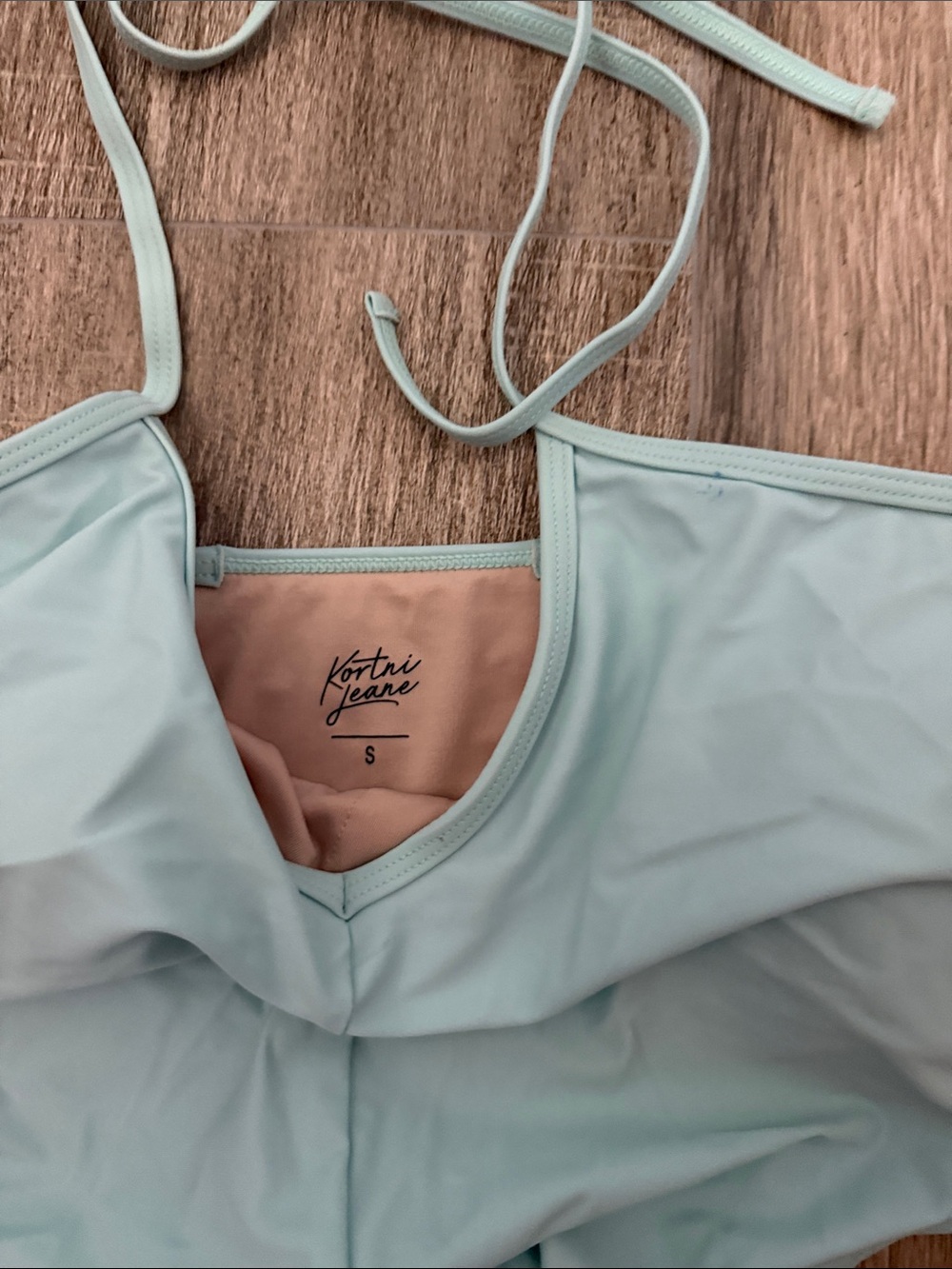 Kortni Jeane Sage Green Tie-Front Cami - Picture 2 of 3